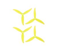 4 Piezas MCK 3-Blade PC Propeller 5.1 Pulgadas 2CW + 2CCW Drone Propeller para FPV Freestyle Juicy Sbang Drones DIY Piezas Amarillas