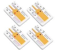 4 Piezas Medidor de Profundidad de la Banda de Rodadura del Neumático Rango 0-20mm,Profundidad Ajustable de la Banda de Rodadura (Naranja)