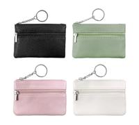 4 Piezas Mini Billetera De Monedas, Billetera De Monedas para Mujeres, Billetera De Monedas Simple Y De Moda, Bolsa De Almacenamiento De Cuero PU, Bolsa De Almacenamiento Llave.