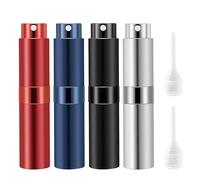 4 Piezas Mini Botella Rociadora Portátil,10ml Mini Botella Rociadora Portátil Bote de Perfume Recargable a Prueba de Fugas Perfume Miniatura Sin Fugas Difusor Pulverizador en Botella de Spray