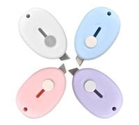 4 Piezas Mini Cutter, Abrecartas Cortador de Caja, Abridor de Sobres de Plástico Eficiente Herramienta de Apertura de Correo, Cuchillos de Arte de Utilidad para Envolver Correo y Papel Cortar