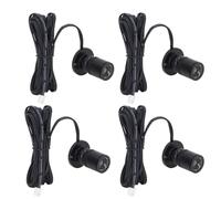 4 piezas mini foco regulable luz de arte LED, mini luces de acento ajustables con USB, foco armario 5V para vitrinas, porche, gabinetes de joyería, canales - negro