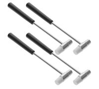 4 Piezas Mini Martillo de Doble Cara, Suave y Dura | ABS y Acero, Golpeo Controlado y Ligero, para Relojes, Joyería, Banco de Madera y Tapicería