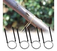 4 Piezas Mini Sierra de Acero Inoxidable, Portátil Cuerda Sierra Corte Herramienta, 60 cm Sierra de Bolsillo con Trabillas Para el camping al aire libre, el senderismo, Anaranjado