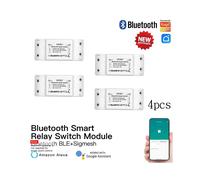 (4 piezas) Módulo de relé de interruptor inteligente Bluetooth MOES Control de punto único Control remoto inalámbrico