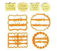 4 Piezas Moldes Para Galletas, Cookie Cutter, Cortadores Galletas, Forma De Cortadores De Galletas con Frases Divertidas E Irreverentes, para Hornear Galletas y Chocolate, Ldeal para Fiestas