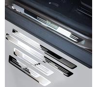 4 Piezas Molduras de Umbral de Puerta Coche Acero Inoxidable para VW Golf 6/Vi Plus (AB BJ 2010),Decoración para estribos Pegatina de ProteccióN Cubierta de Umbral,A