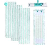 4 Piezas Mopa Funda de Recambio para Leifheit Profi XL Micro Duo 47x15cm Funda de Repuesto para fregona para Leifheit Profi XL Cotton Plus, Fundas de Mopa de Microfibra para Todo Tipo de Suelos