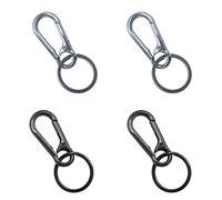 4 Piezas Mosqueton, 47 x 22x 5mm Mosquetones Pequeños, Mosqueton Llavero, Mosquetones para Mochilas, Correas de Perro, Camping, Pesca, Viajes