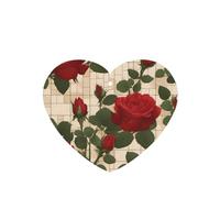 4 piezas muchas rosas rojas coche aroma difusor forma corazón colgante fragancia tableta coche decoración interior gabinete zapato armario fragancia ambientador