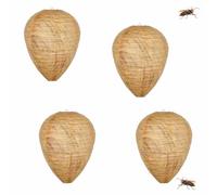 4 Piezas Nido de Avispas, Colgar Nidos de Avispa Falsas, Colmena Artificial