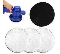 4 Piezas Pads de Pulido de Lana,125mm Almohadillas de Pulido de Lana Natural,Esponja Pulir Coche,Disco Lijadora para Pulir,Kit Disco para Pulirs para Automóviles,Faros de Automóviles,Suelos de Corcho