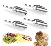4 Piezas Pala de Hielo de Acero Inoxidable, Pala de Comida, Pala de Harina, Cucharas Prácticas de Cocina/Bar/Jardín/Supermercado, para Harina, Cubitos de Hielo, Comida, Frijoles(12 Pulgadas)