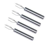 4 Piezas Palos Pinchitos de Acero Inoxidable, Brochetas de Reutilizables, Tenedor de Patatas para Asar Carnes, Mariscos, Frutas y Verduras