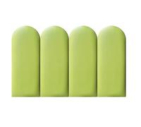 4 Piezas Panel de Pared Acolchado, Cabecero Cama Pelar Y Pegar, 50 X 20cm Anticolisión Paneles Pared para Dormitorio, Sala de Estar Infantil, Guardería, Sala de Juegos, Protección de Pared(Verde)