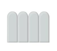 4 Piezas Panel de Pared Acolchado, Cabecero Cama Pelar Y Pegar, 50 X 20cm Anticolisión Paneles Pared para Dormitorio, Sala de Estar Infantil, Guardería, Sala de Juegos, Protección de Pared(Gris)