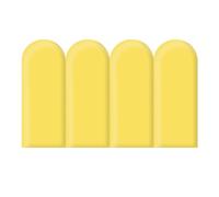 4 Piezas Panel de Pared Acolchado, Cabecero Cama Pelar Y Pegar, 50 X 20cm Anticolisión Paneles Pared para Dormitorio, Sala de Estar Infantil, Guardería, Sala de Juegos, Protección de Pared(Amarillo)