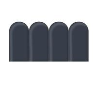 4 Piezas Panel de Pared Acolchado, Cabecero Cama Pelar Y Pegar, 50 X 20cm Anticolisión Paneles Pared para Dormitorio, Sala de Estar Infantil, Guardería, Sala de Juegos, Protección de Pared(Negro)