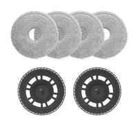 4 Piezas Paños de fregona con Soporte de Repuesto Accesorios para Dreame L10s Ultra Gen 2/ L10 / L40 / X30 / L50, 2 Soportes para paños de Limpieza, Paños de Fregona