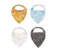 4 Piezas Pañuelo Triangular Floral, Pañuelo Floral para Mujer, Pañuelo Decorativo, Pañuelo Elástico, Tocados Elegantes, Accesorios De Vestir