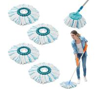 4 Piezas para Leifheit Clean Twist Disc Mop Ergo Kit, Sistema de 2 Fibras para Leifheit Recambio para Mopa, per Partículas de Suciedad, Todo Tipo de Suelos