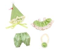 4 Piezas para muñecas, Llavero de Peluche, Ropa de Peluche, Accesorios de Vestir, Accesorios de Ropa con Sombrero, Falda, Pantalones, Mochila Escolar, Hecha a Mano
