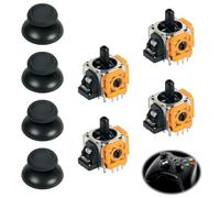 4 Piezas para PS5 3D Joystick Analógico de Repuesto, Compatible con Play Station 5 PS5 Repuesto Joystick Efecto Hall Sensor analógico 3D con 4 Uds Cubierta Protectora Kit de Reparación para PS5