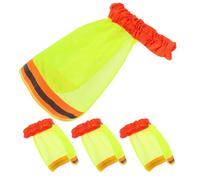 4 Piezas Parasol con Malla Transpirable y Cuello | Borde Reflectante, Boca Elástica Antideslizante, para Obra y Baja Luz, Fibra Química Ligera