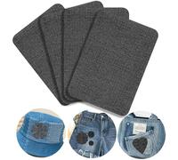 4 Piezas Parches de Reparación Autoadhesivos,Parche de Reparación de Lino,Parches para Sofa Tela,Parche de Tela de Lino Autoadhesivo,para Tapizar,Almohada,Manualidades,Reparación de Telas (Negro)