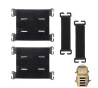 4 Piezas Parches Tácticos Molle, Soporte de Parche Molle, Accesorios Para Mochilas Tactics, Adaptador Molle Cinta Mágica, Parches Tácticos Para Mochilas y Chalecos Tácticos de Exterior (Negro)