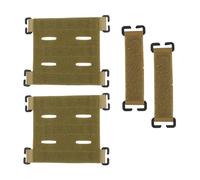 4 Piezas Parches Tácticos Molle, Soporte de Parche Molle, Accesorios Para Mochilas Tactics, Adaptador Molle Cinta Mágica, Parches Tácticos Para Mochilas y Chalecos Tácticos de Exterior (Caqui)