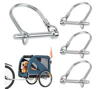 4 Piezas Pasador de Bloqueo de Eje, 8 mm × 70 mm Pasador Forma D, Pasadores de Bloqueo de Acero Al Carbono, Pasadores de Linchado Resistentes para Granjas para Pista de Césped Agrícola