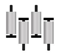 4 Piezas Patas de Frigorífico regulables Pies de lavadora Aluminio Aleación Pies de metal muebles plata Patas de armario ajustables Piernas sofá,mesa,gabinete,Tornillo M8 (6cm)