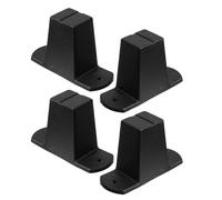 4 Piezas Patas de Maleta de Plástico Negro, Repuesto DIY | Perfil Elegante, Resistente Abrasión, Compatibilidad, para Bolsas y Viaje
