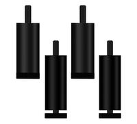 4 Piezas Patas de Metal para Muebles, Ajustable Patas de Mesa, Patas para Sofás de Aleación Aluminio, para Refrigerador Lavadora, con M6 Varilla Roscada(Color:black,Size:10cm/3.94in)