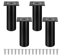 4 Piezas Patas para Muebles Altura Regulables, 120mm Patas Regulables para Muebles Gabinetes, Patas Ajustables de Aleación Aluminio para Mesas, Sillas, Escritorios, Camas, Sofás - Negro