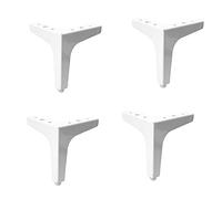 4 Piezas Patas para Muebles,patas de muebles de metal triangulares,Pies de Repuesto para Sofás,Patas de Mesa,para gabinete,gabinetes de TV,Camas,mesita de Noche,con Tornillos,Blanco,10cm/3.9in
