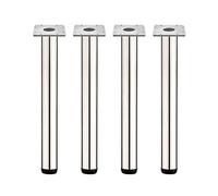4 Piezas Patas para Muebles Regulables en Altura, Patas de Mesa de Acero Inoxidable, Patas de Escritorio de Barra de Metal Ajustable, con Tornillos (60cm/23.62in,4pcs)