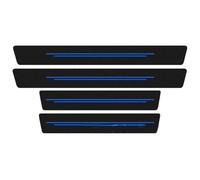 4 Piezas Pegatina de Decoración para Estribos para Ford Explorer GHIA Shelby Escape Taurus KA Galaxy, Fibra Carbono Película Protectora para Umbral de Puerta,B/Blue Line