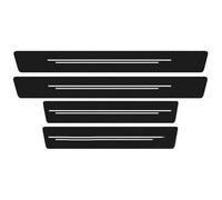 4 Piezas Pegatina de Decoración para Estribos para Mini Hatch R50 R56 F55 F56 JCW/One/One D/Cooper/S 2001-2026, Fibra Carbono Película Protectora para Umbral de Puerta,A/White Line