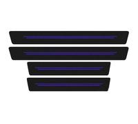 4 Piezas Pegatina de Decoración para Estribos para Suzuki Swift 2005-2026, Fibra Carbono Película Protectora para Umbral de Puerta,C/Purple Line