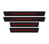 4 Piezas Pegatina de Decoración para Estribos para VW Caddy 2K Maxi 2003-2027, Fibra Carbono Película Protectora para Umbral de Puerta,D/Red Line