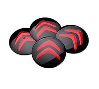4 Piezas Pegatina para Tapa de Rueda para Citroen C1 C2 C3 C4 C6 C8 56mm, Adhesivo para Tapacubos Pegatinas, Logotipo de La Cubierta Central del Cubo de La Rueda,A