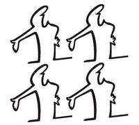 4 Piezas Pegatinas Coche Graciosas,Pegatina de Coche Recordatorio de Arañazos,Pegatinas de Coche de Dibujos Animados,Adhesivos para Nevera, Adhesivos para Puertas de Cristal