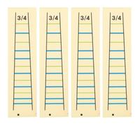 4 Piezas Pegatinas de Violín 3/4 para Diapasón, Papel | Etiqueta Auxiliar sin Residuos de Pegamento, Práctica Exterior, Mejora Técnica, para Aprendizaje y Progreso