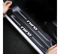 4 Piezas Pegatinas Protective de Umbral de Puerta de Coche para Kia Niro, Decoración para Estribos de Coche de Fibra de Carbono (Niro)