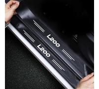 4 Piezas Pegatinas Protective de Umbral de Puerta de Coche para Mitsubishi L200, Decoración para Estribos de Coche de Fibra de Carbono