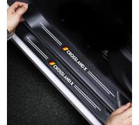 4 Piezas Pegatinas Protective de Umbral de Puerta de Coche para Opel Crossland X, Decoración para Estribos de Coche de Fibra de Carbono (Crossland X)