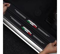 4 Piezas Pegatinas Protective de Umbral de Puerta para Fiat Abarth 500 Abarth 595 Abarth 124 Spider, Decoración para Estribos de Coche de Fibra de Carbono, Accesorios Universales A
