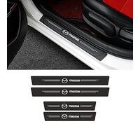 4 Piezas Pegatinas Protective de Umbral de Puerta para Mazda 2 3 5 6 CX-3 CX-30 CX-5 CX-50 CX-60 CX-7 CX-8 CX-9 Decoración para Estribos de Coche de Fibra de Carbono con Logotipo C